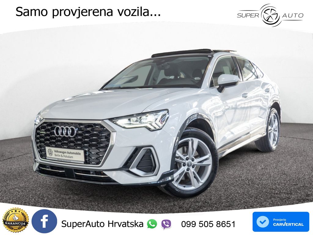 Audi Q3 Sportback 40 TDI (190 KS) quattro S tronic S line LED+GR SJED+ACC
