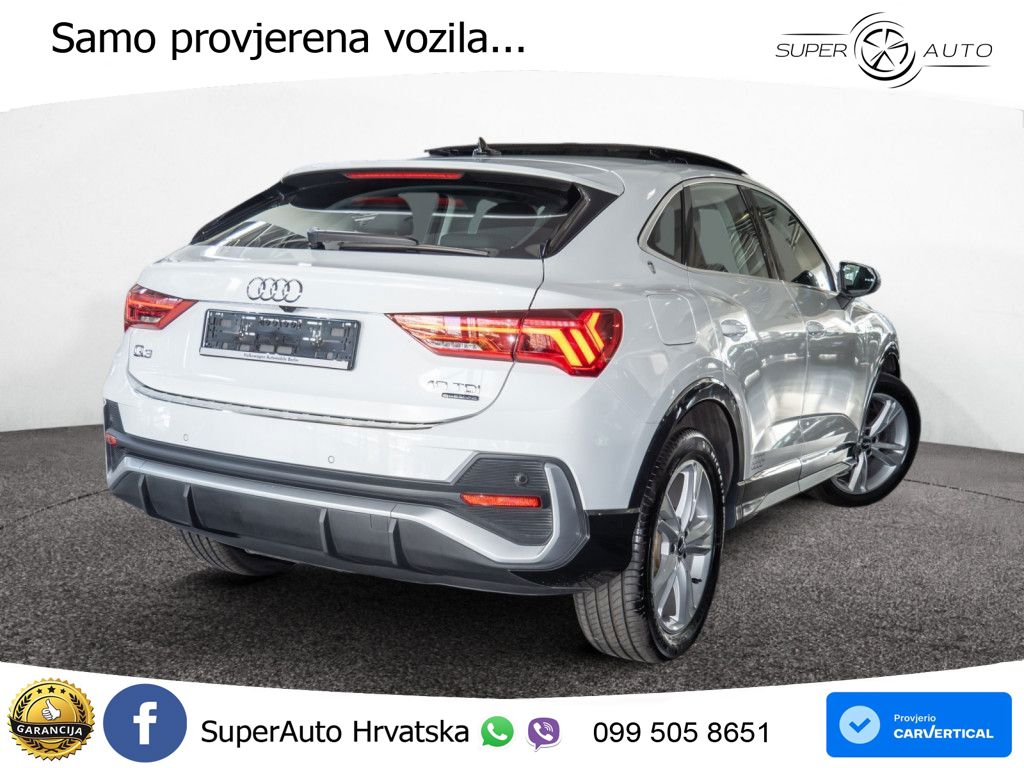 Audi Q3 Sportback 40 TDI (190 KS) quattro S tronic S line LED+GR SJED+ACC