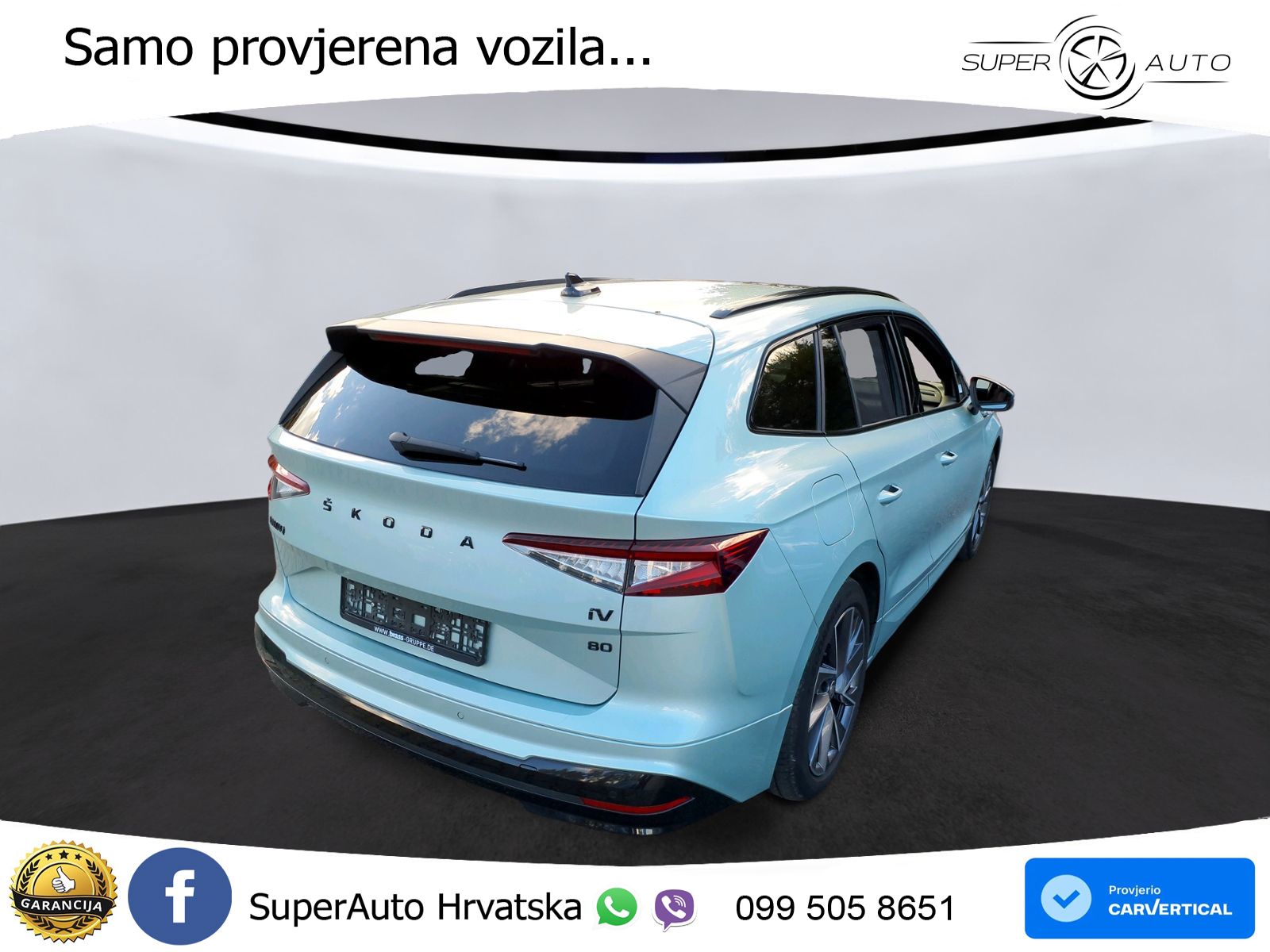 Škoda Enyaq iV 80 82 kWh (204 KS) SportLine LED+GR SJED+ACC
