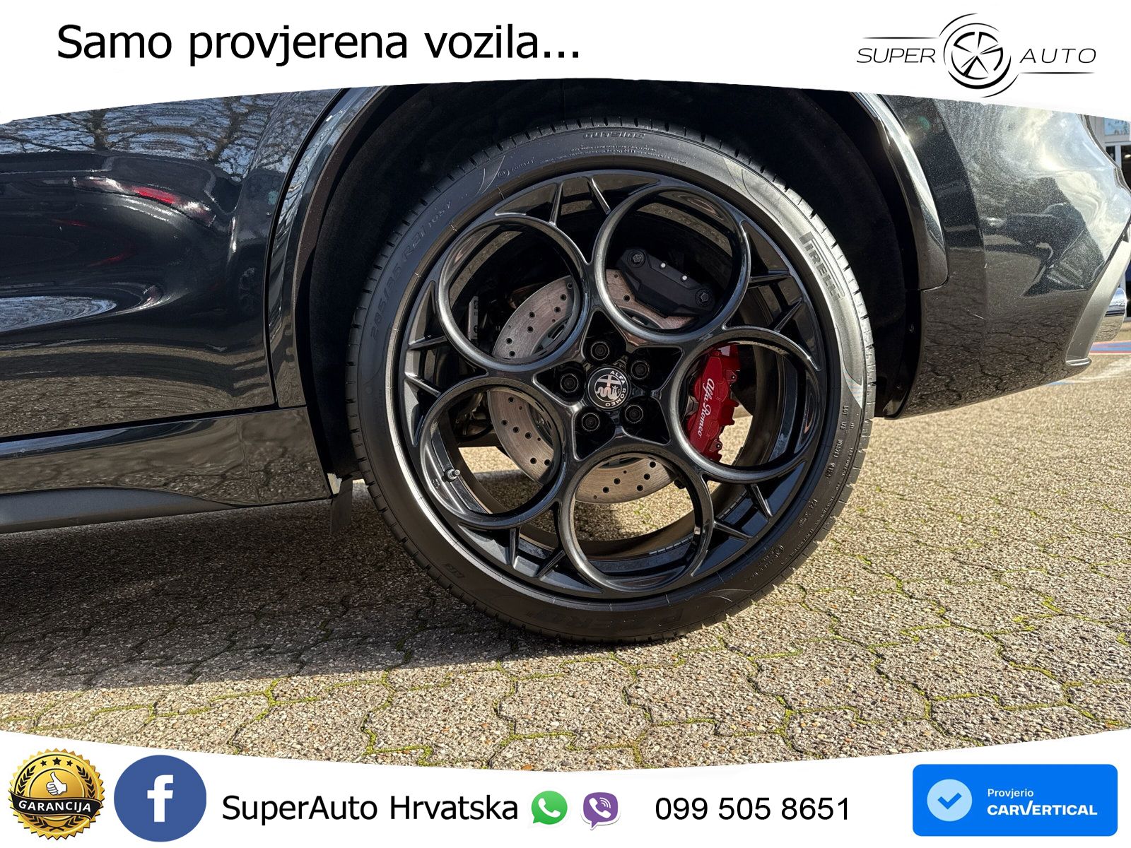 Alfa Romeo Stelvio Quadrifoglio 2.9 V6 Bi-Turbo (520 KS) Q4 Automatic ZRAČNI+ACC+GR SJED+KAM