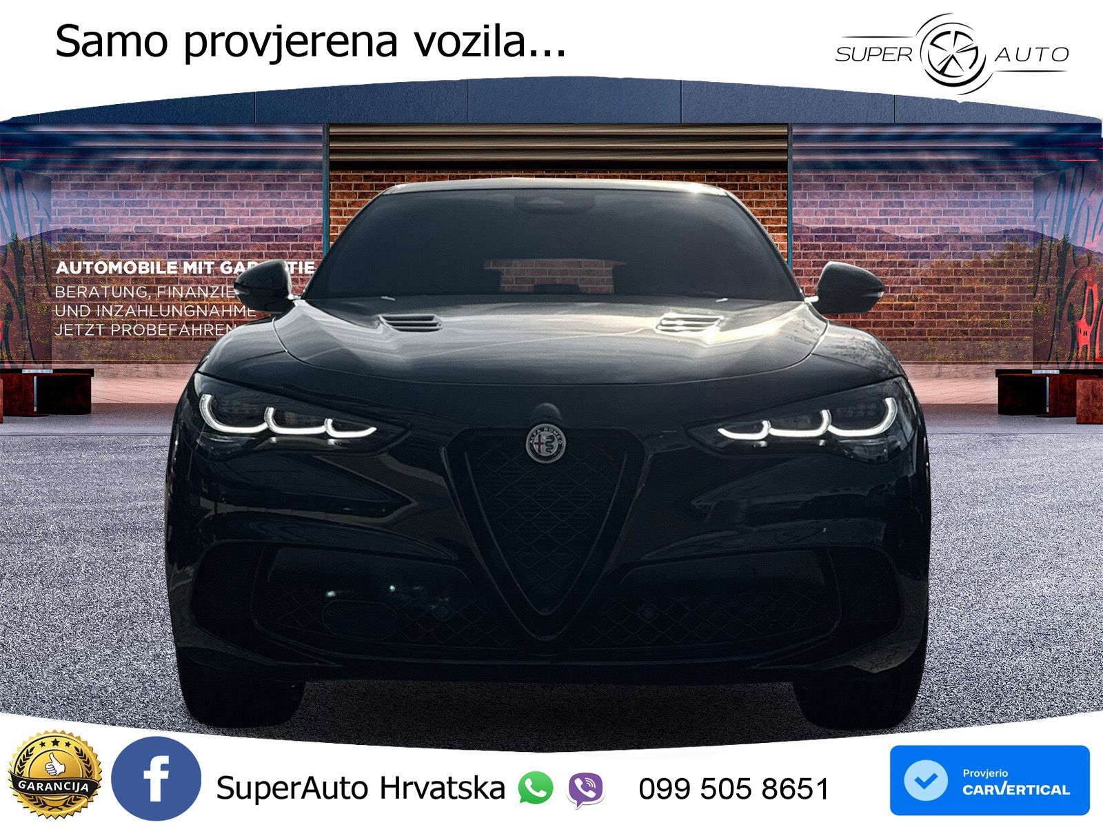 Alfa Romeo Stelvio Quadrifoglio 2.9 V6 Bi-Turbo (520 KS) Q4 Automatic ZRAČNI+ACC+GR SJED+KAM