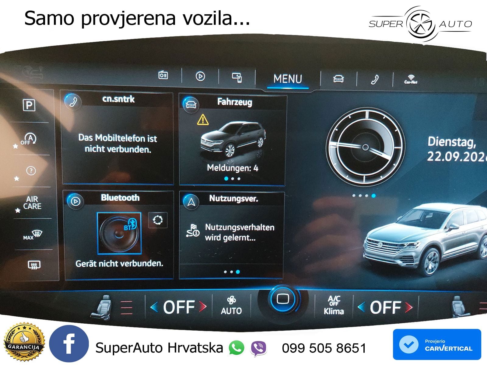 Volkswagen Touareg 3.0 V6 TDI (231 KS) 4MOTION Tiptronic R-Line ZRAČNI+ACC+GR SJED+KAM