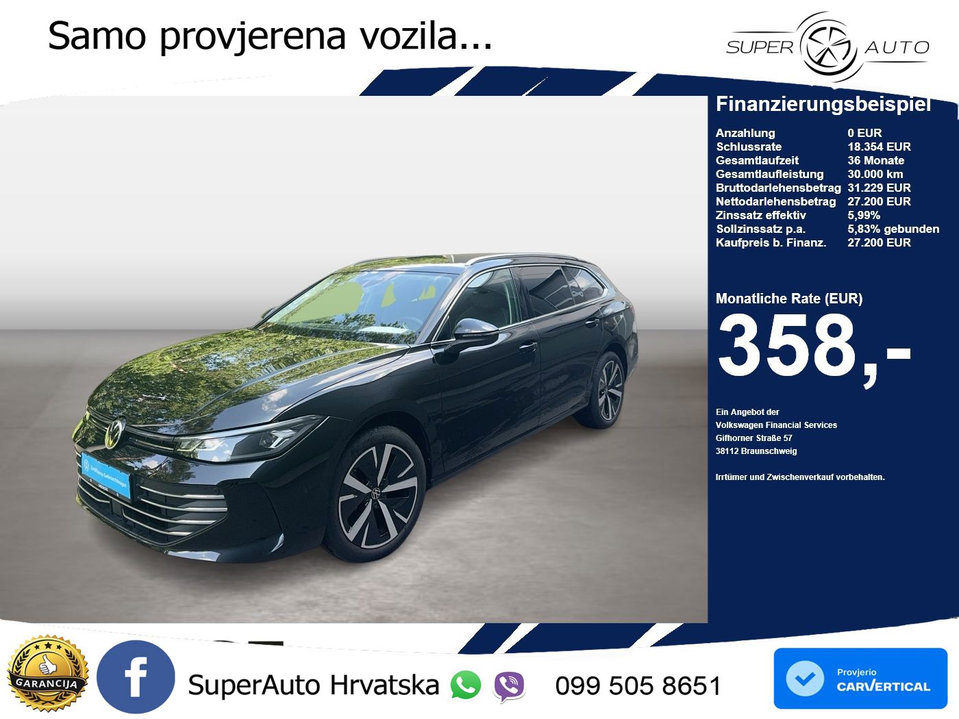 Volkswagen Passat Variant 1.5 eTSI (150 KS) DSG Business LED+GR SJED+ACC