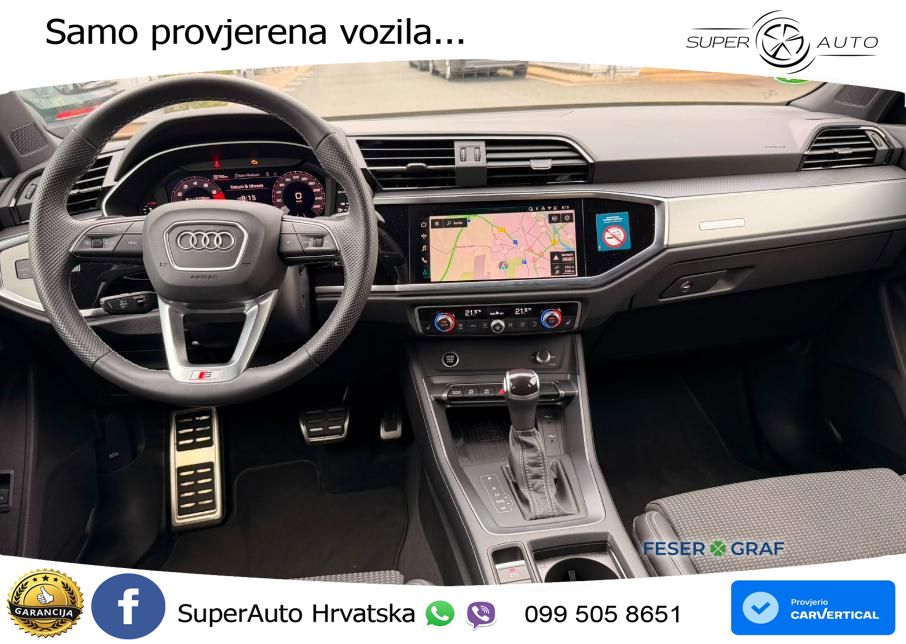 Audi Q3 II Sportback 40 TFSI (190 KS) quattro S tronic S line LED+GR SJED+ACC