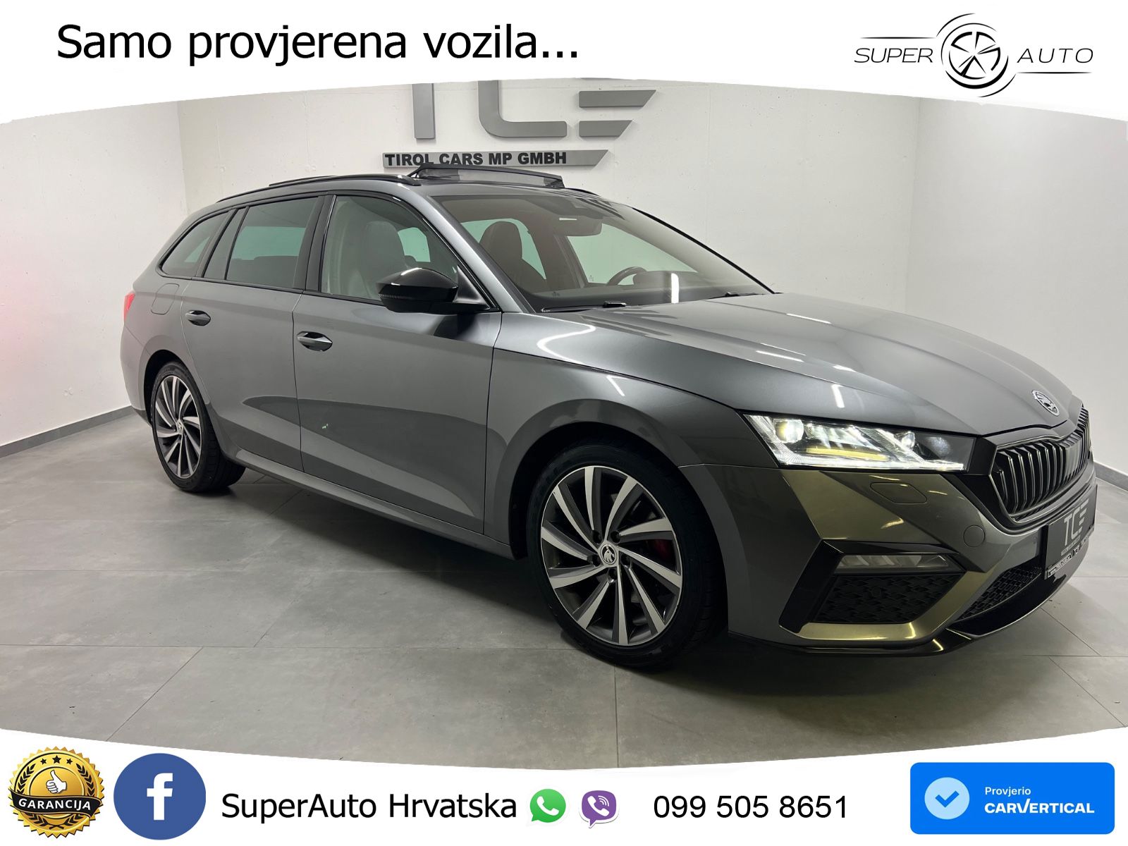 Škoda Octavia Combi RS 2.0 TDI (200 KS) 4x4 DSG LED+GR SJED+ACC
