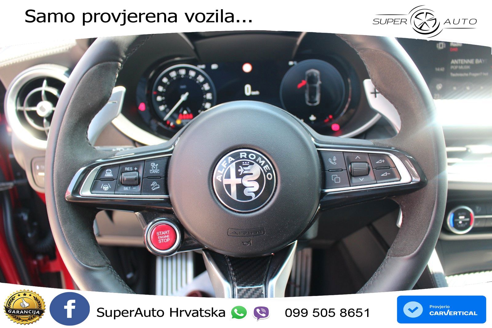 Alfa Romeo Stelvio Quadrifoglio 2.9 V6 Bi-Turbo (520 KS) Q4 Automatic LED+GR SJED+ACC