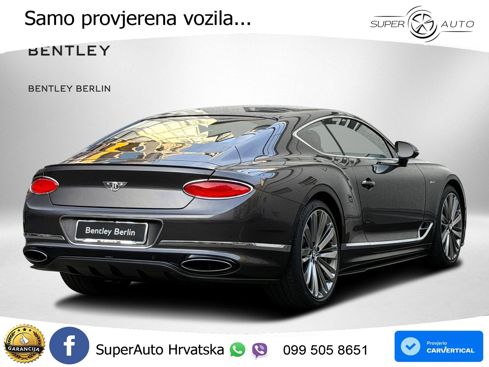 Bentley Continental GT III Speed 6.0 TSI W12 (659 KS) AWD DCT LED+GR SJED+ACC