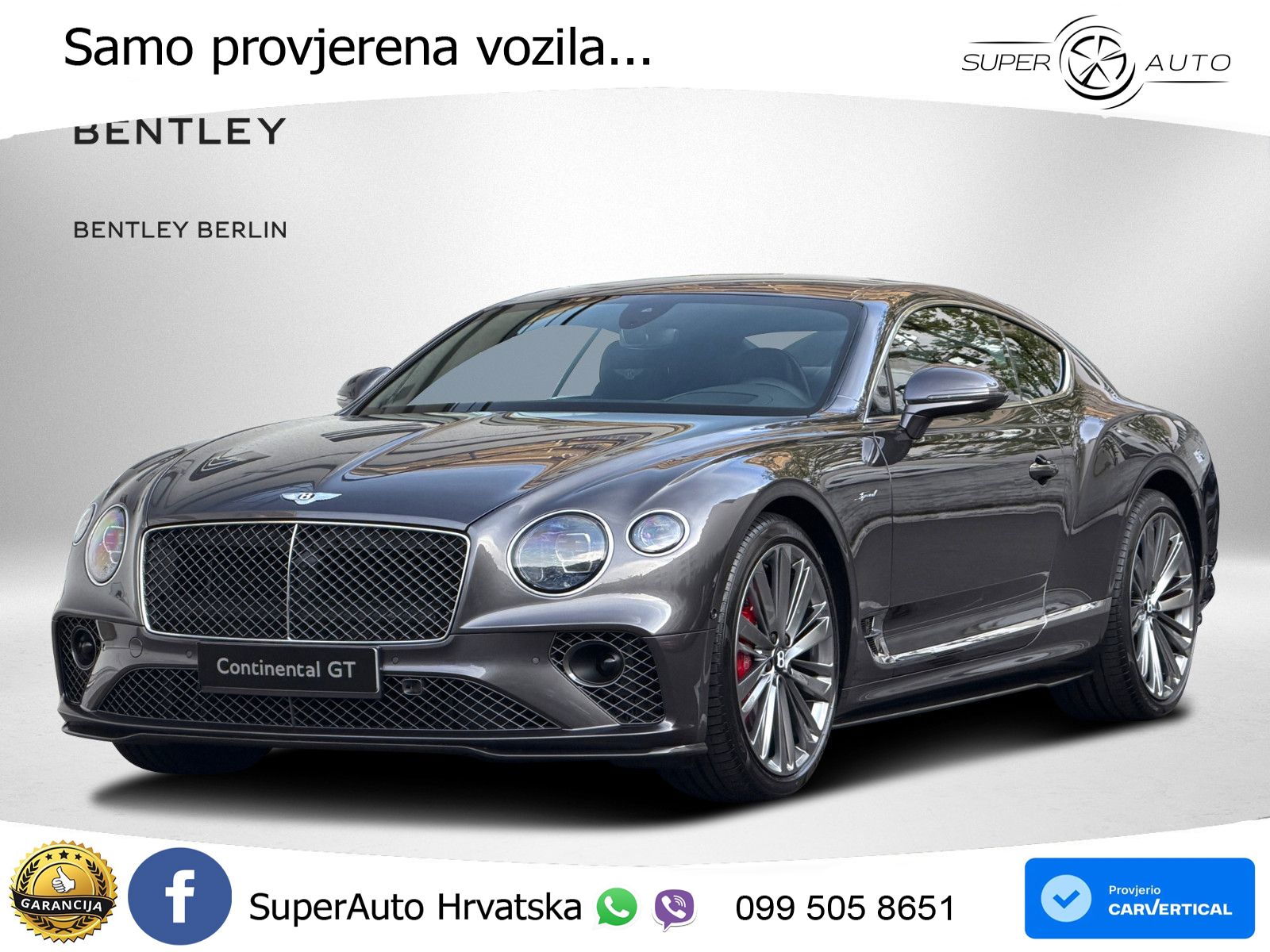 Bentley Continental GT III Speed 6.0 TSI W12 (659 KS) AWD DCT LED+GR SJED+ACC