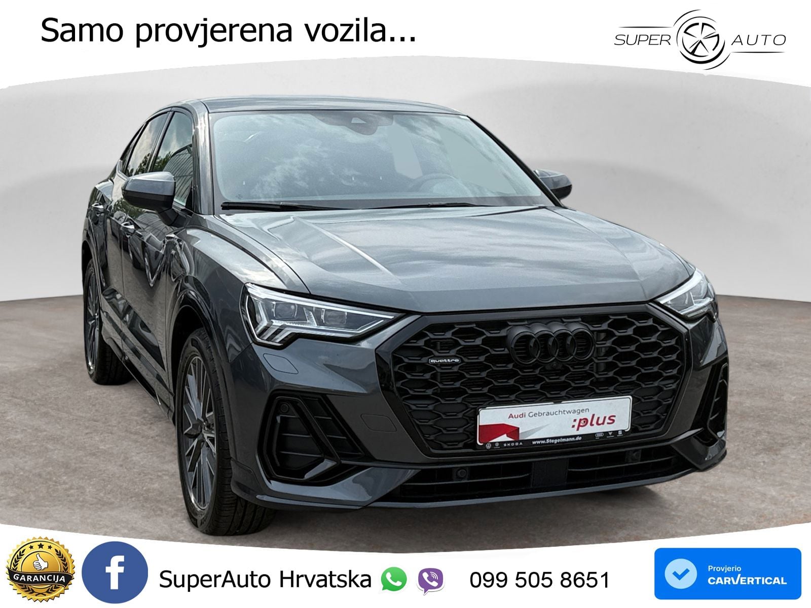 Audi Q3 II Sportback 45 TFSI (245 KS) quattro S tronic S line LED+GR SJED+ACC