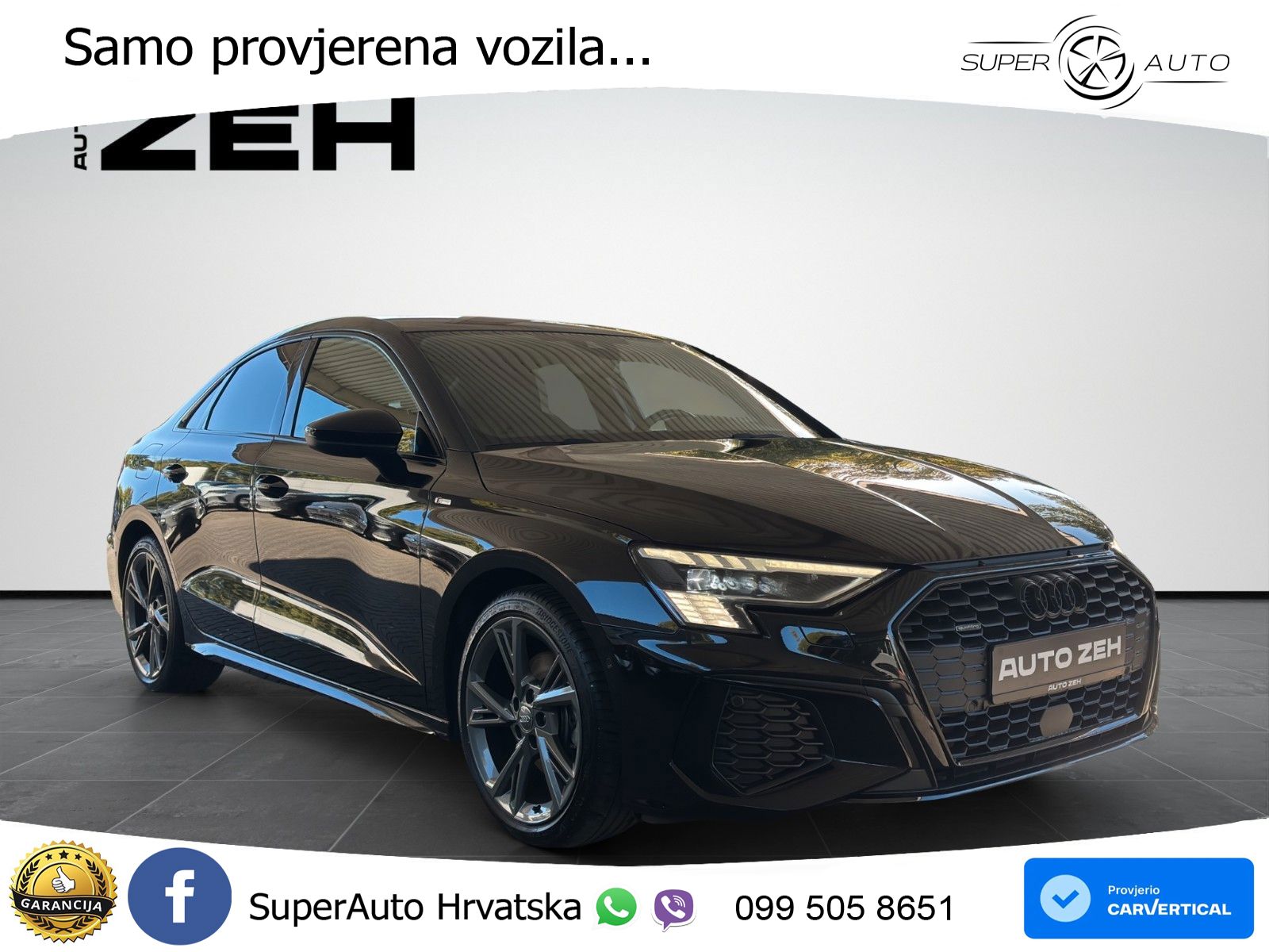 Audi A3 Limuzina 40 TFSI (190 KS) quattro S tronic S line LED+GR SJED+ACC