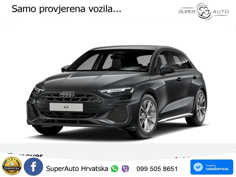 Audi A3 35 TFSI (150 KS) S tronic S line LED+GR SJED+ACC