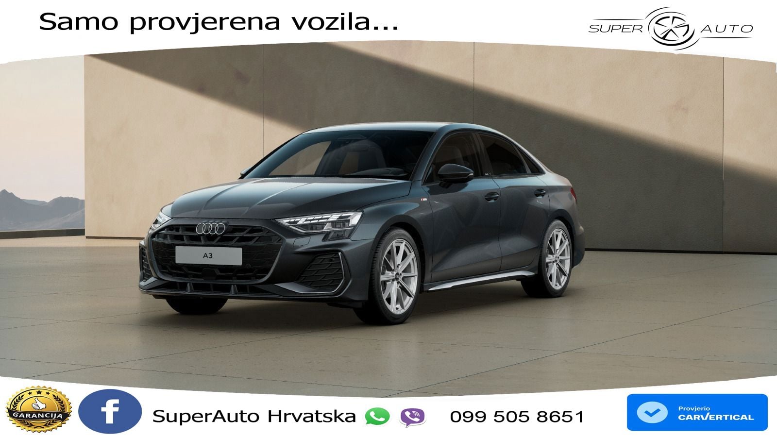 Audi A3 Limuzina 35 TFSI (150 KS) S tronic S line LED+GR SJED+ACC