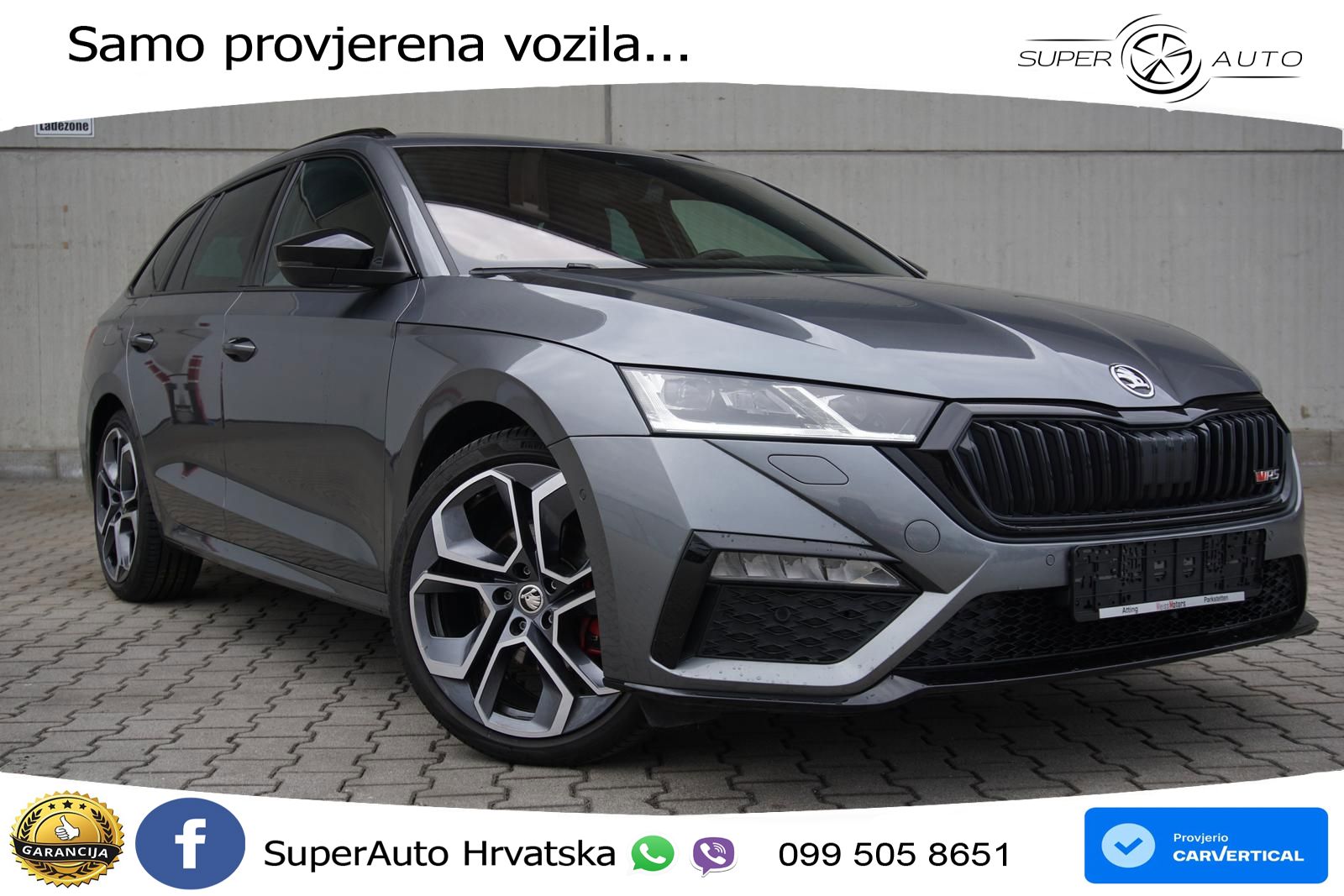 Škoda Octavia Combi RS 2.0 TDI (200 KS) DSG LED+GR SJED+ACC