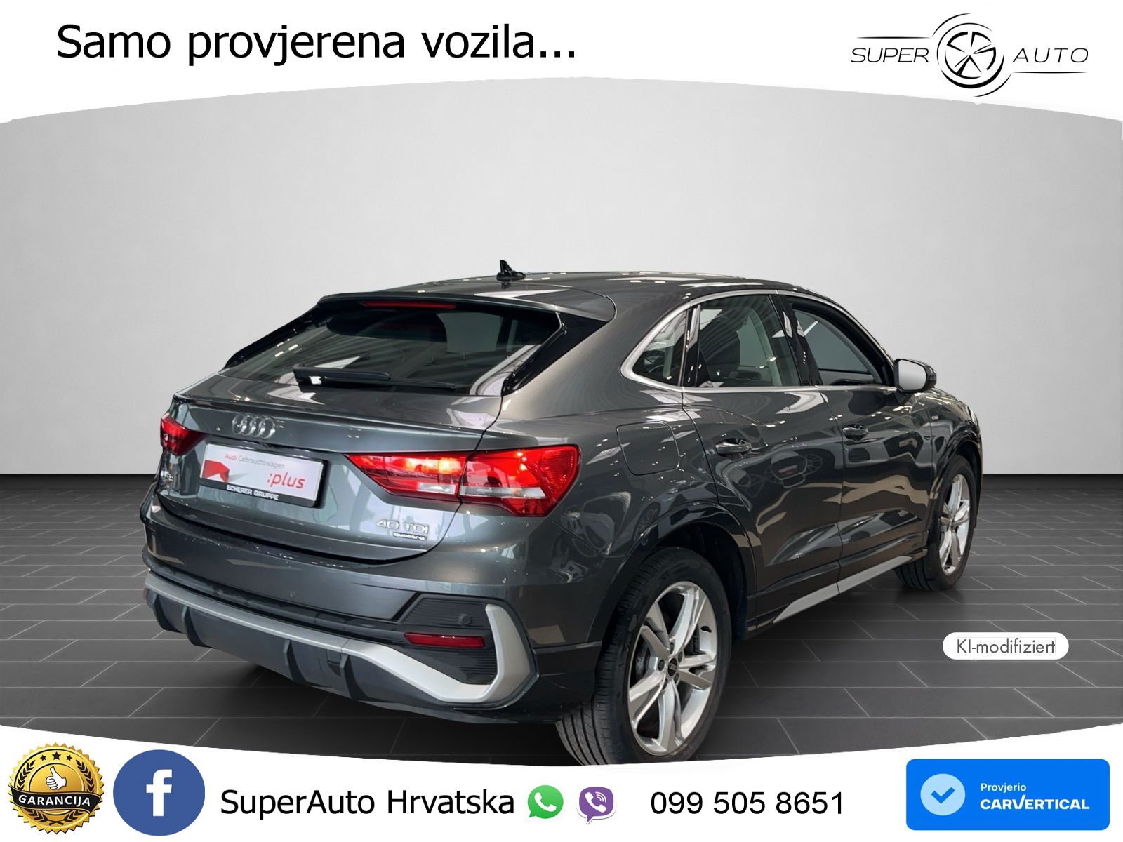 Audi Q3 Sportback 40 TDI (200 KS) quattro S tronic S line LED+GR SJED+ACC