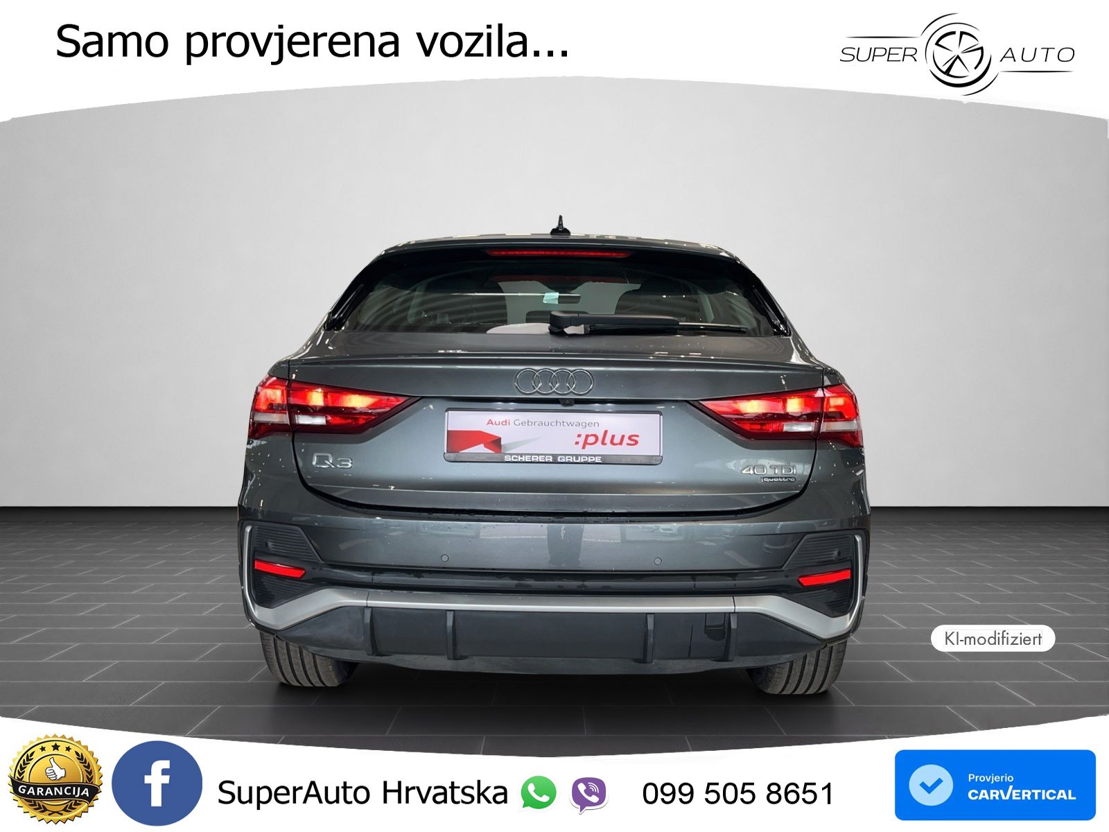 Audi Q3 Sportback 40 TDI (200 KS) quattro S tronic S line LED+GR SJED+ACC