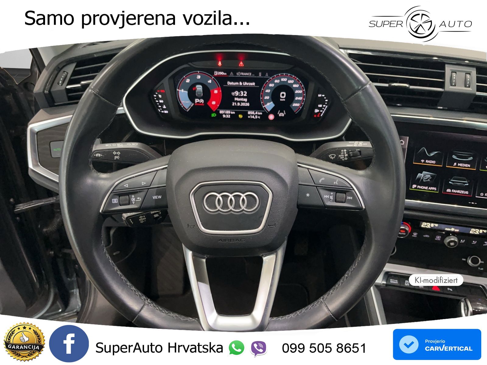 Audi Q3 Sportback 40 TDI (200 KS) quattro S tronic S line LED+GR SJED+ACC