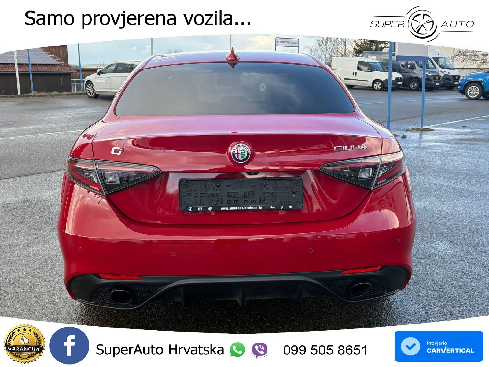Alfa Romeo Giulia 2.0 Turbo (280 KS) Q4 Automatic LED+GR SJED+ACC