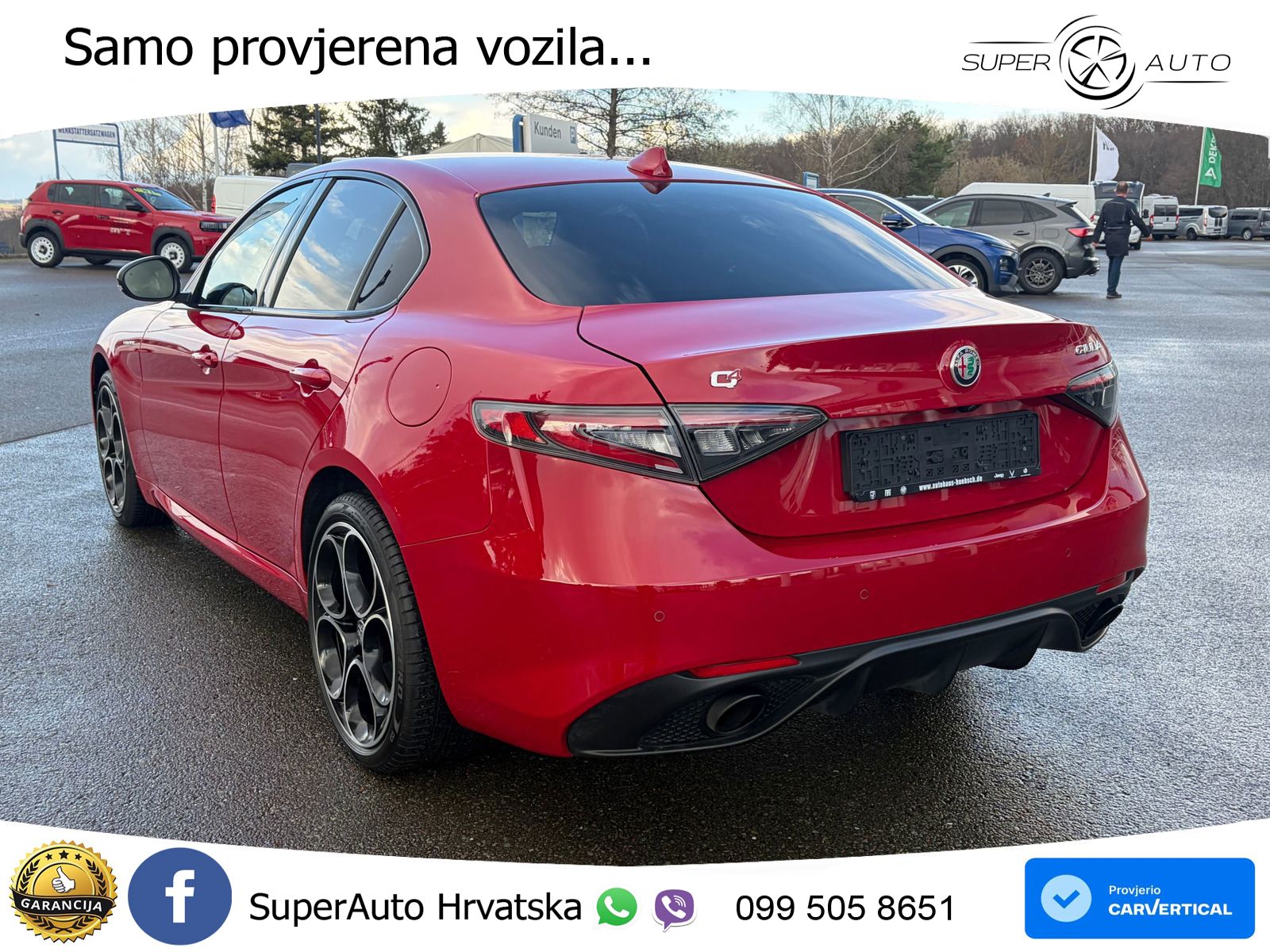 Alfa Romeo Giulia 2.0 Turbo (280 KS) Q4 Automatic LED+GR SJED+ACC