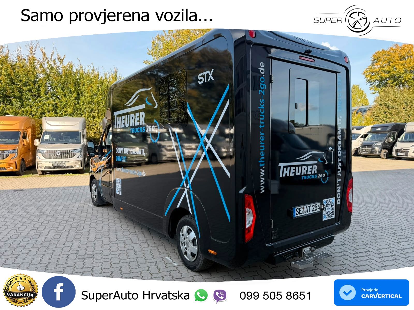 Renault Master STX 3 Sitzer  Haras / Hengste 163 KS