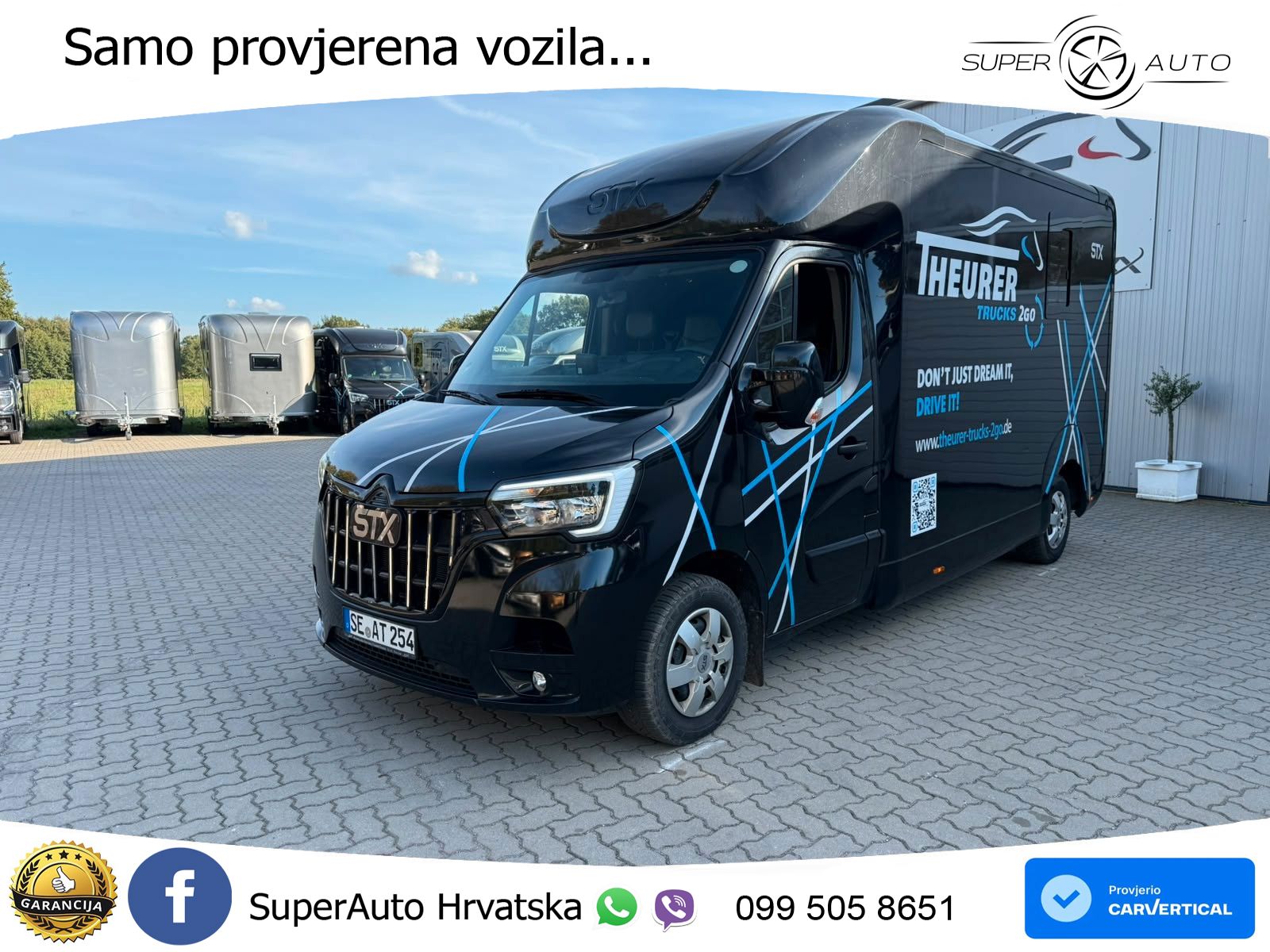 Renault Master STX 3 Sitzer  Haras / Hengste 163 KS
