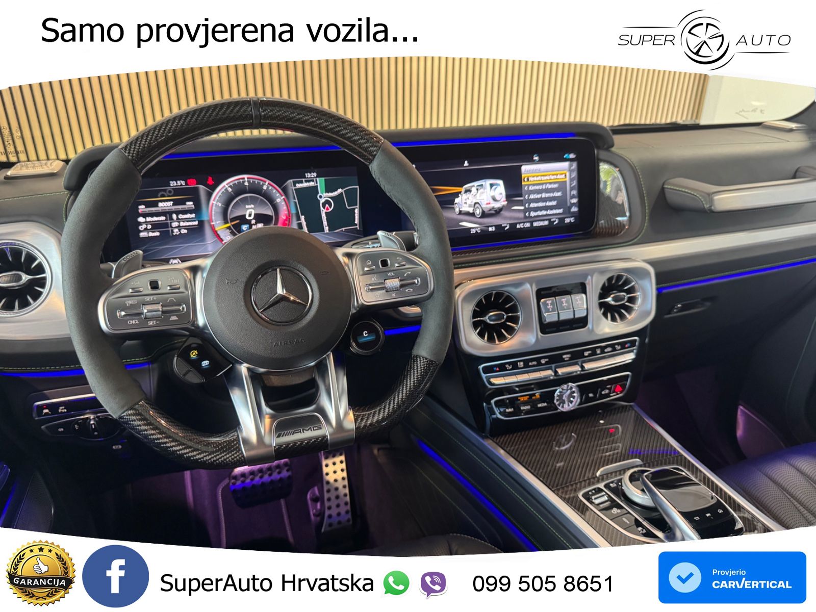 Mercedes AMG G 63 Long V8 (585 KS) 4MATIC 9G-TRONIC AMG SPEEDSHIFT PLUS Superior ACC+GR SJED+360+PANO