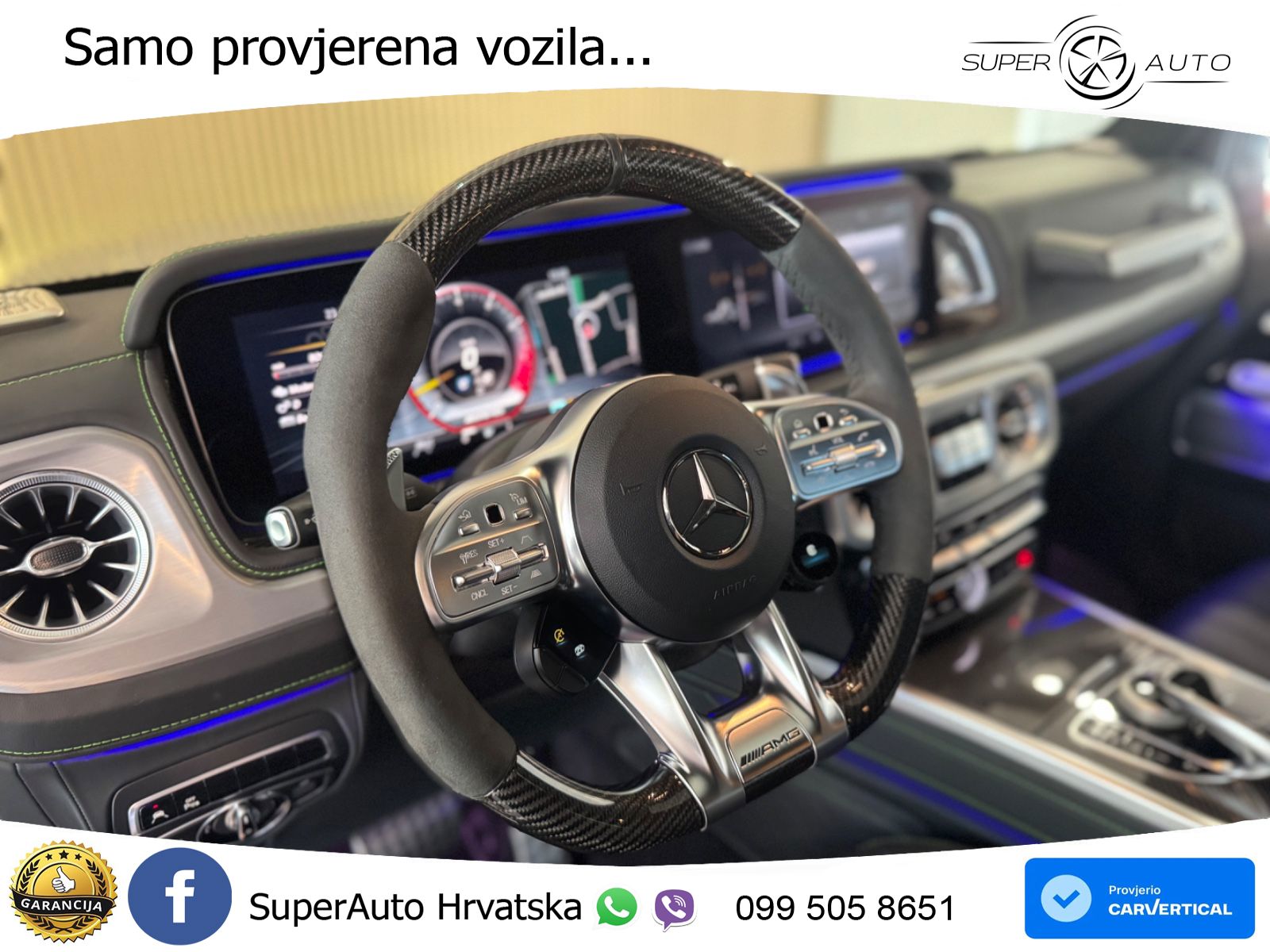 Mercedes AMG G 63 Long V8 (585 KS) 4MATIC 9G-TRONIC AMG SPEEDSHIFT PLUS Superior ACC+GR SJED+360+PANO
