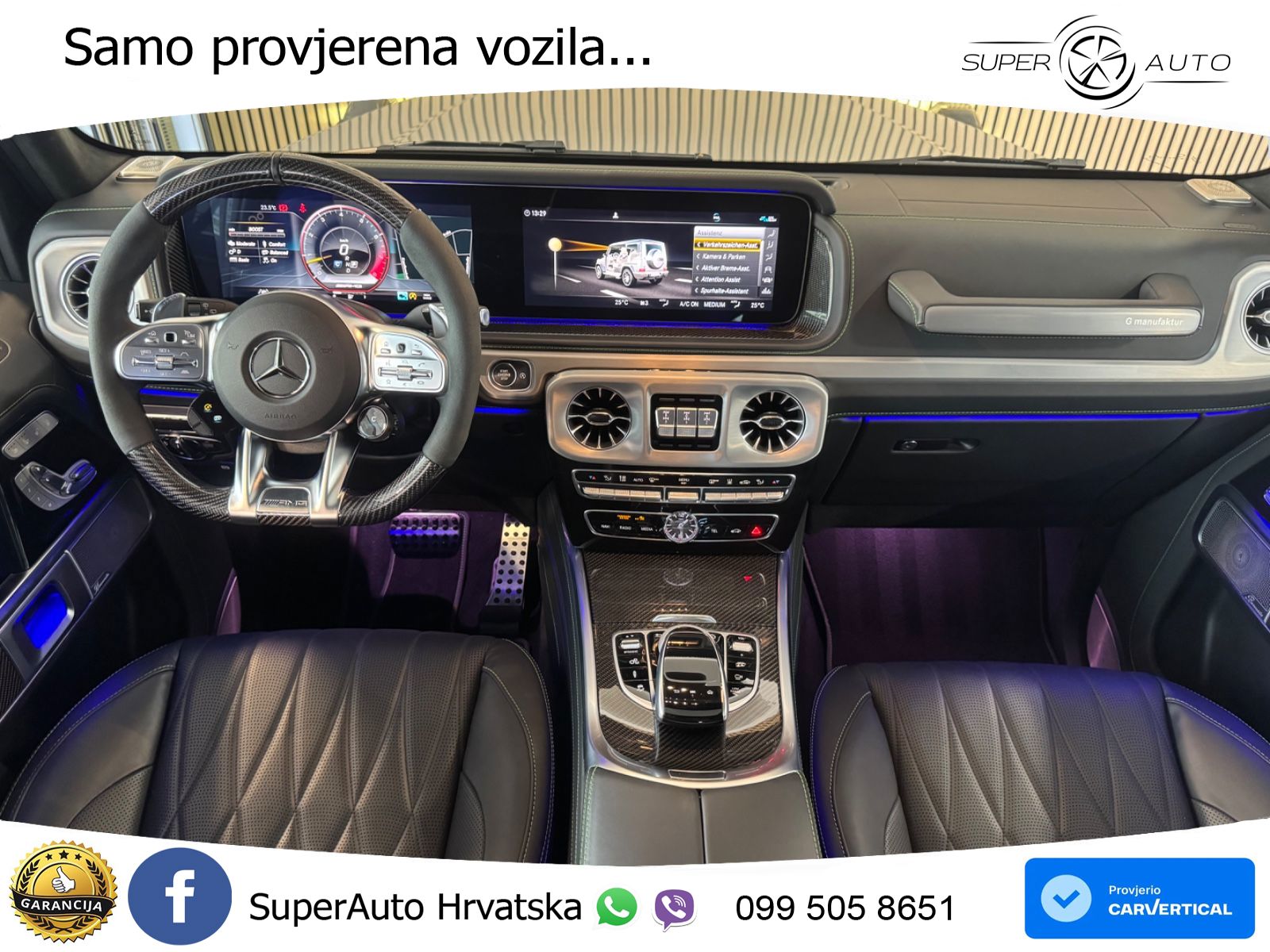 Mercedes AMG G 63 Long V8 (585 KS) 4MATIC 9G-TRONIC AMG SPEEDSHIFT PLUS Superior ACC+GR SJED+360+PANO