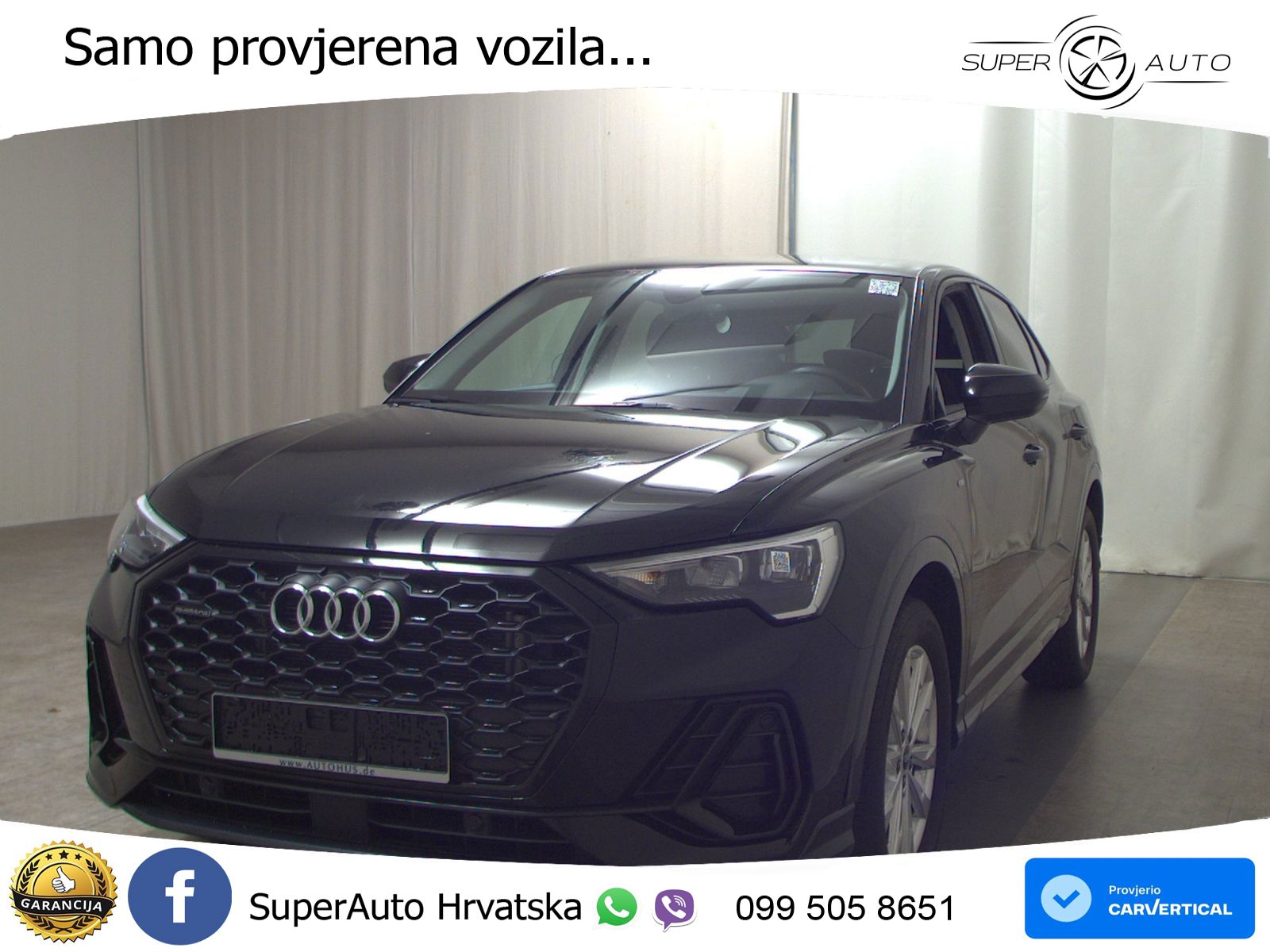 Audi Q3 Sportback 40 TDI (200 KS) quattro S tronic S line LED+GR SJED+ACC