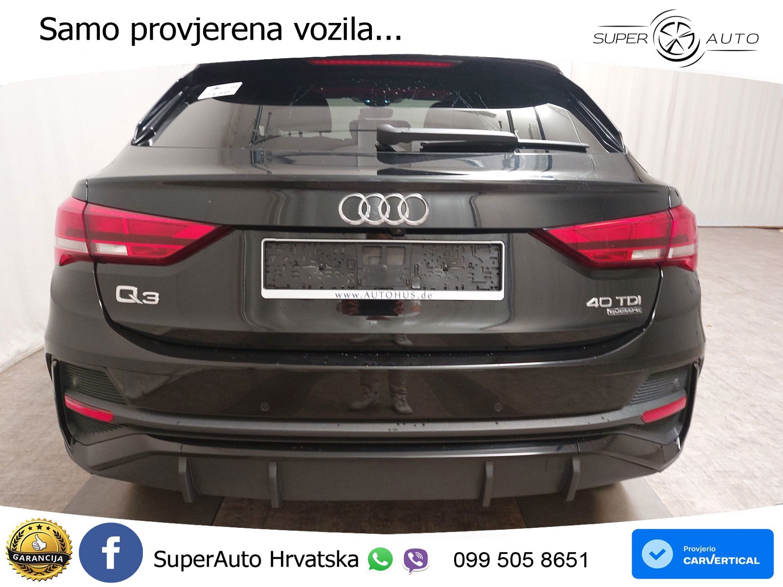 Audi Q3 Sportback 40 TDI (200 KS) quattro S tronic S line LED+GR SJED+ACC