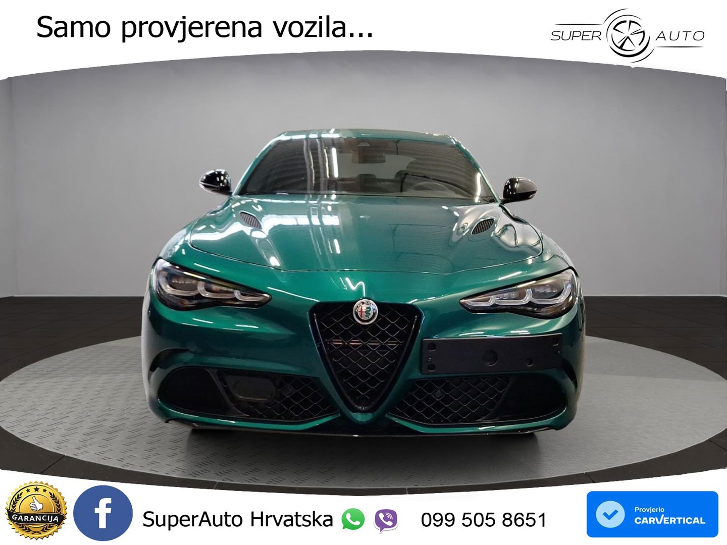 Alfa Romeo Giulia Quadrifoglio 2.9 V6 Bi-Turbo (520 KS) Automatic LED+GR SJED+ACC