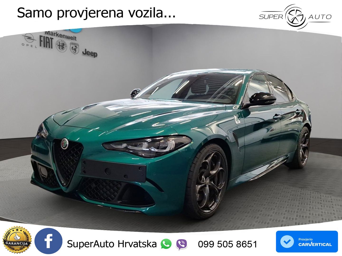 Alfa Romeo Giulia Quadrifoglio 2.9 V6 Bi-Turbo (520 KS) Automatic LED+GR SJED+ACC