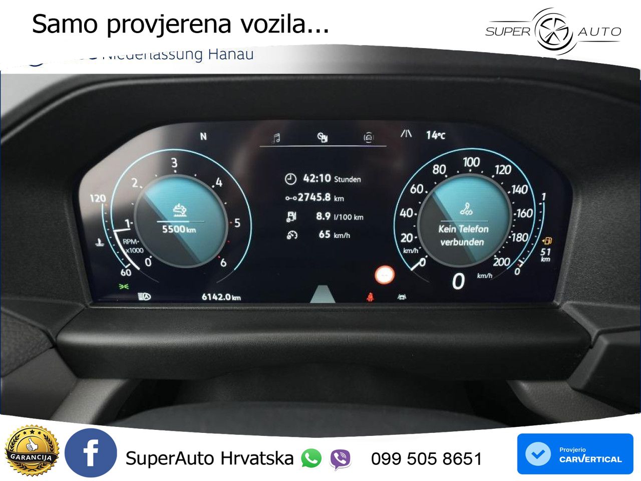 Volkswagen Transporter Kasten kurz Klima Kamera Vorb. AHK 150 KS