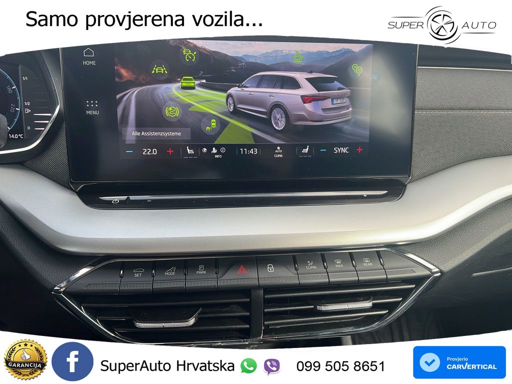 Škoda Octavia Combi 1.5 TSI (150 KS) DSG LED+GR SJED+ACC