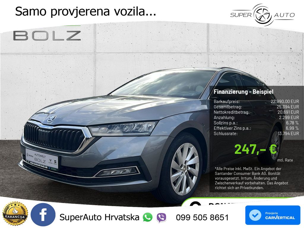 Škoda Octavia Combi 1.5 TSI (150 KS) DSG LED+GR SJED+ACC