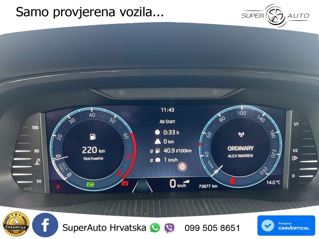 Škoda Octavia Combi 1.5 TSI (150 KS) DSG LED+GR SJED+ACC