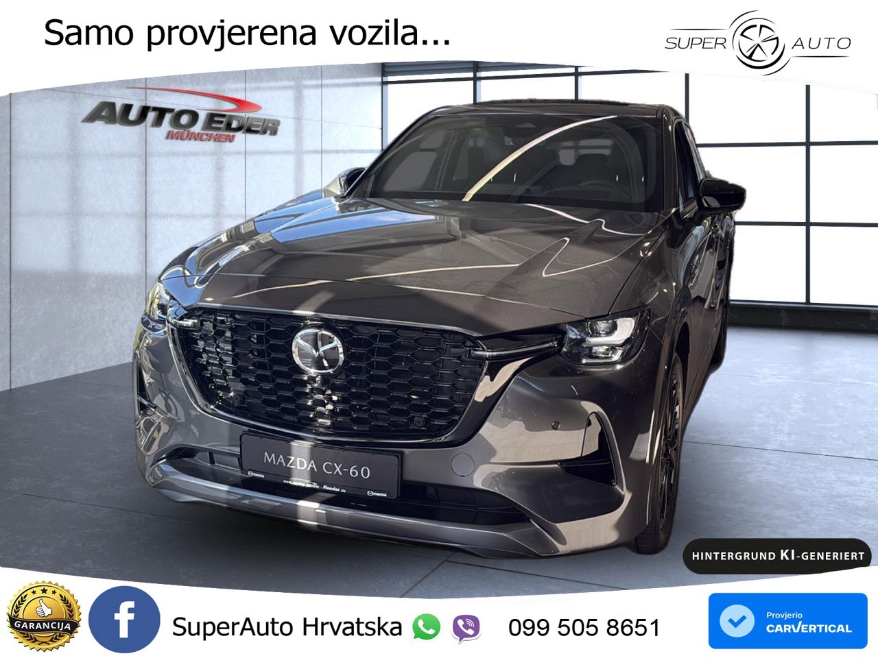 Mazda CX-60 3.3 e-Skyactiv D (254 KS) AWD Automatic LED+GR SJED+ACC