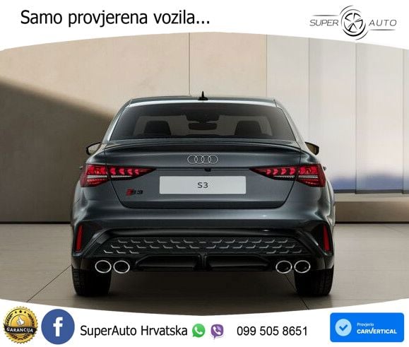 Audi S3 Limuzina 2.0 TFSI (333 KS) quattro S tronic LED+GR SJED+ACC