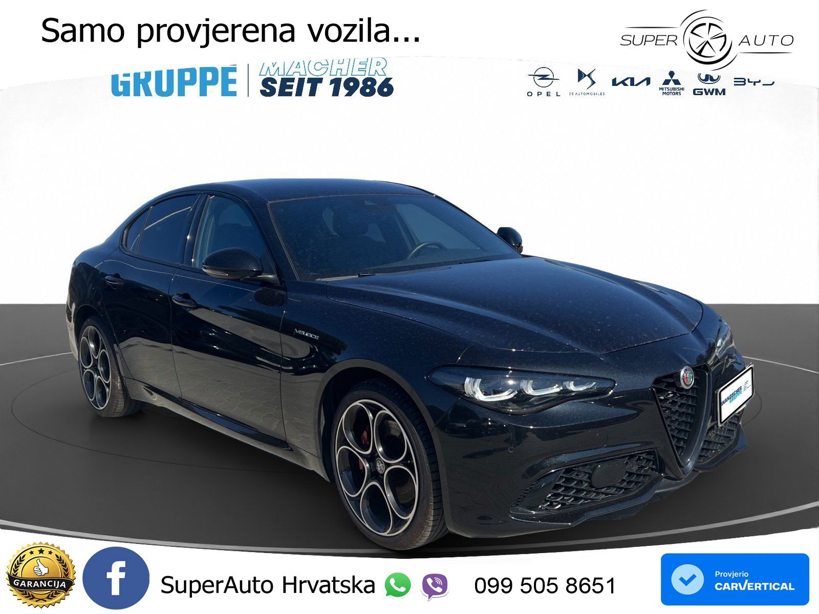 Alfa Romeo Giulia 2.0 Turbo (280 KS) AWD Automatic LED+GR SJED+ACC