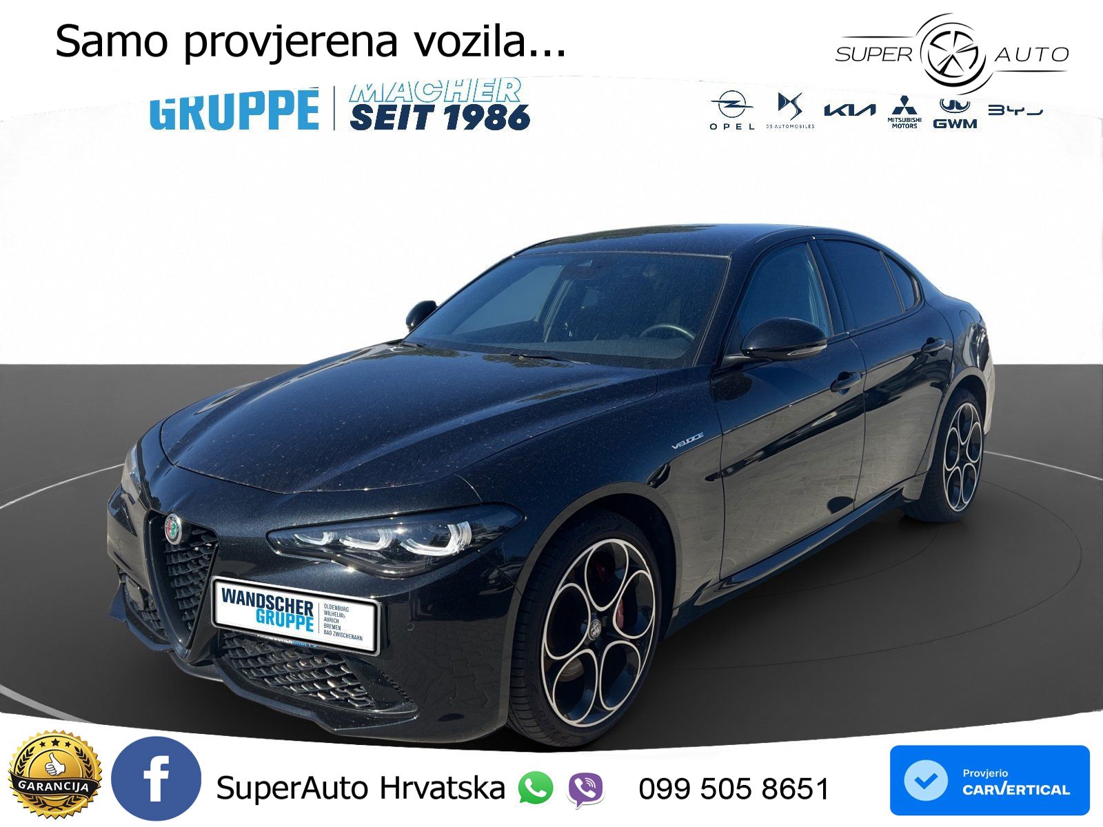 Alfa Romeo Giulia 2.0 Turbo (280 KS) AWD Automatic LED+GR SJED+ACC