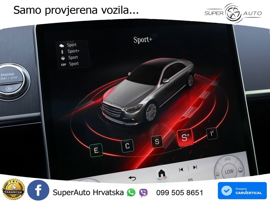 Mercedes S 450d (367 KS) EQ Boost 4MATIC 9G-TRONIC AMG ZRAČNI+ACC+GR SJED+KAM+PANO