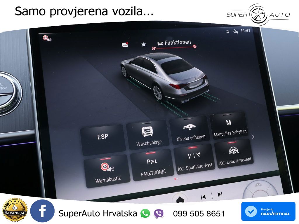 Mercedes S 450d (367 KS) EQ Boost 4MATIC 9G-TRONIC AMG ZRAČNI+ACC+GR SJED+KAM+PANO