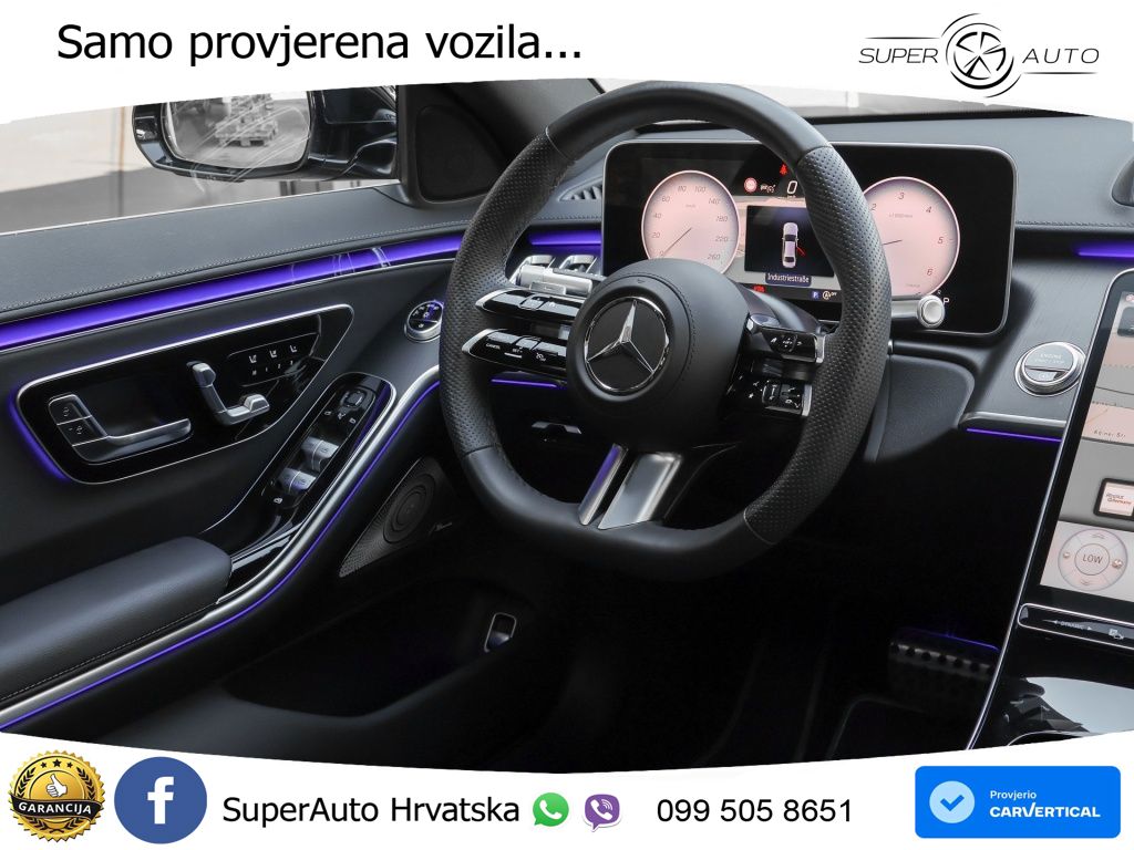 Mercedes S 450d (367 KS) EQ Boost 4MATIC 9G-TRONIC AMG ZRAČNI+ACC+GR SJED+KAM+PANO