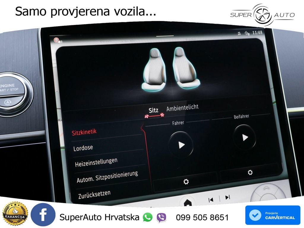 Mercedes S 450d (367 KS) EQ Boost 4MATIC 9G-TRONIC AMG ZRAČNI+ACC+GR SJED+KAM+PANO
