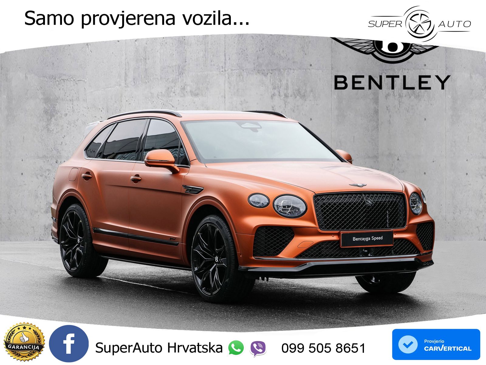 Bentley Bentayga Speed 4.0 V8 (650 KS) AWD Automatic ZRAČNI+ACC+GR SJED+KAM+PANO