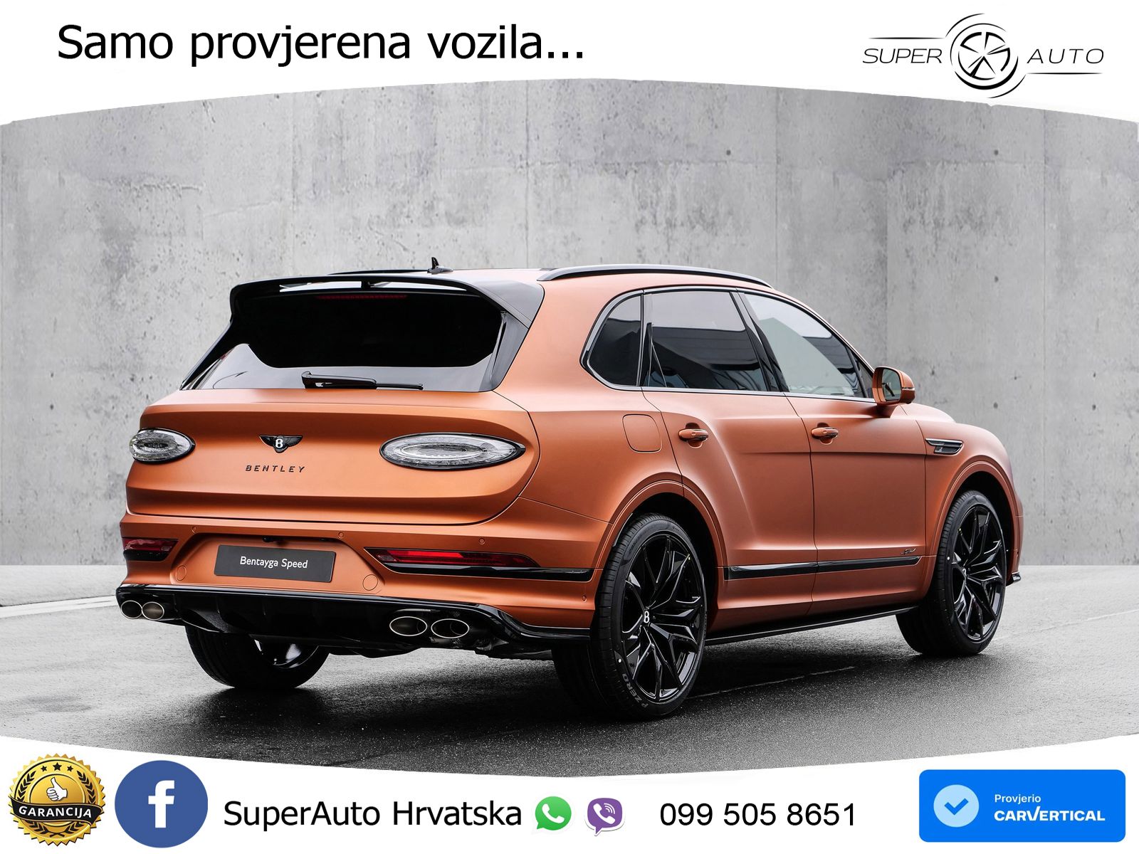 Bentley Bentayga Speed 4.0 V8 (650 KS) AWD Automatic ZRAČNI+ACC+GR SJED+KAM+PANO