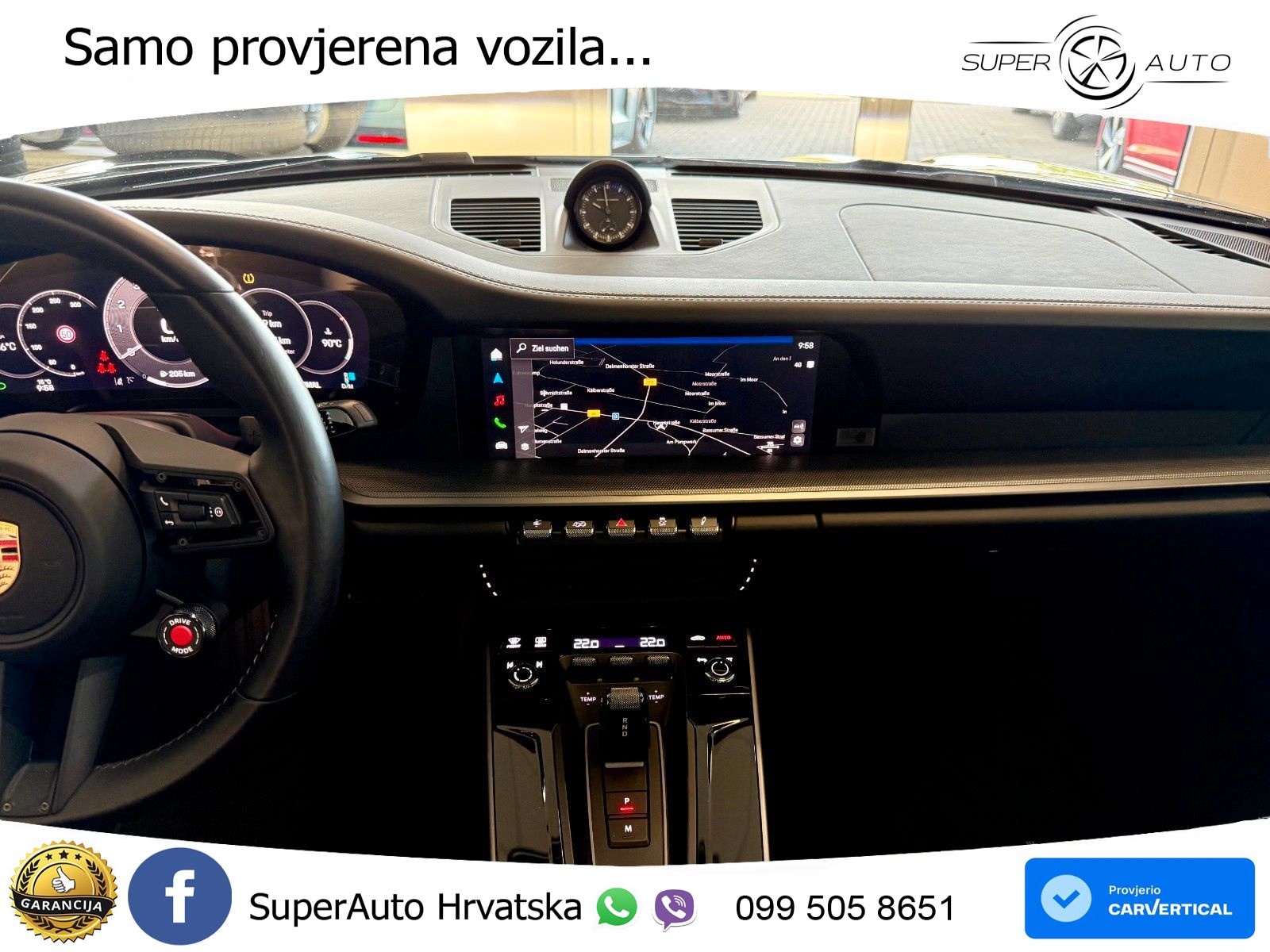 Porsche 911 Carrera 3.0 (394 KS) PDK ZRAČNI+ACC+GR SJED+KAM