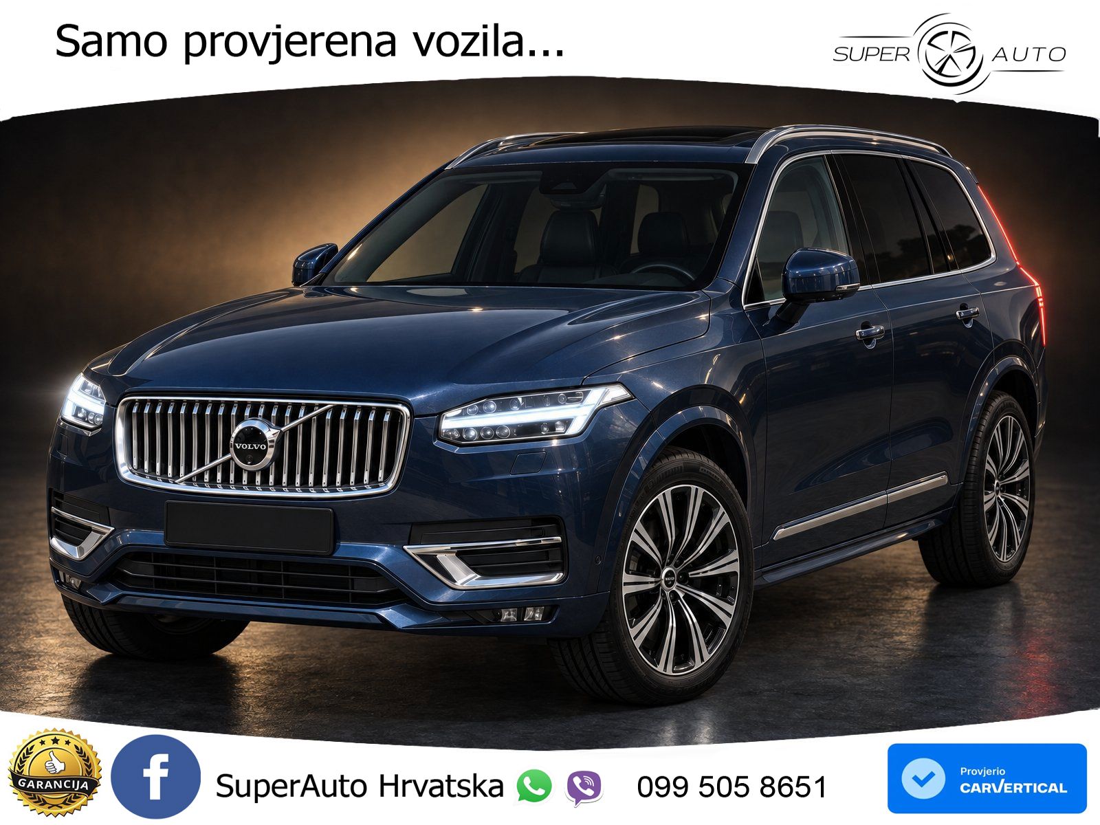 Volvo XC90 2.0 B5 Diesel AWD Automatic ZRAČNI+ACC+GR SJED+360+PANO