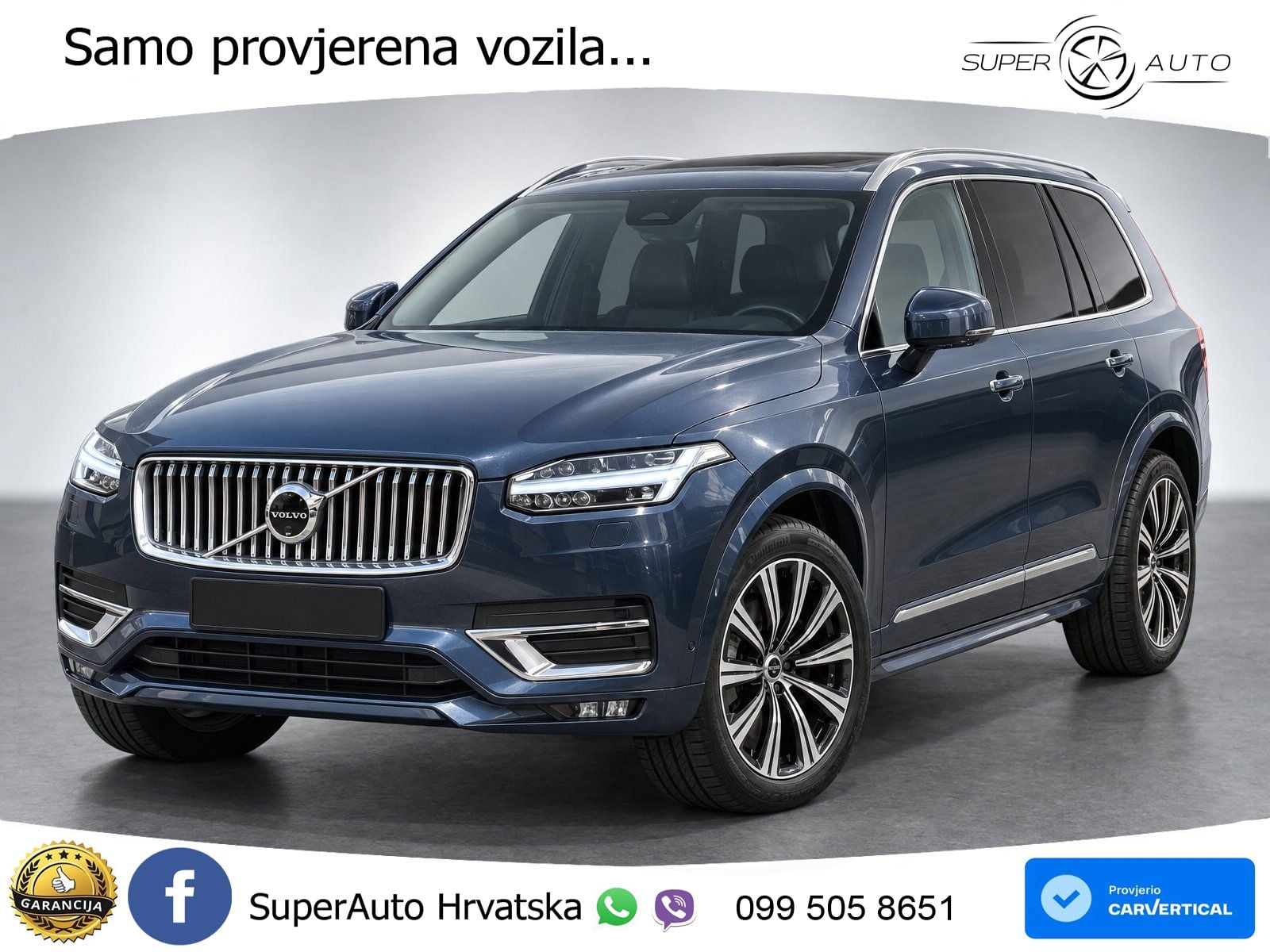 Volvo XC90 2.0 B5 Diesel AWD Automatic ZRAČNI+ACC+GR SJED+360+PANO
