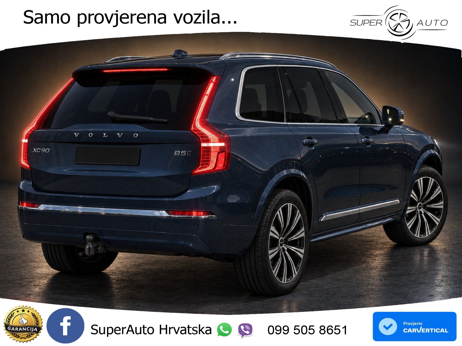 Volvo XC90 2.0 B5 Diesel AWD Automatic ZRAČNI+ACC+GR SJED+360+PANO