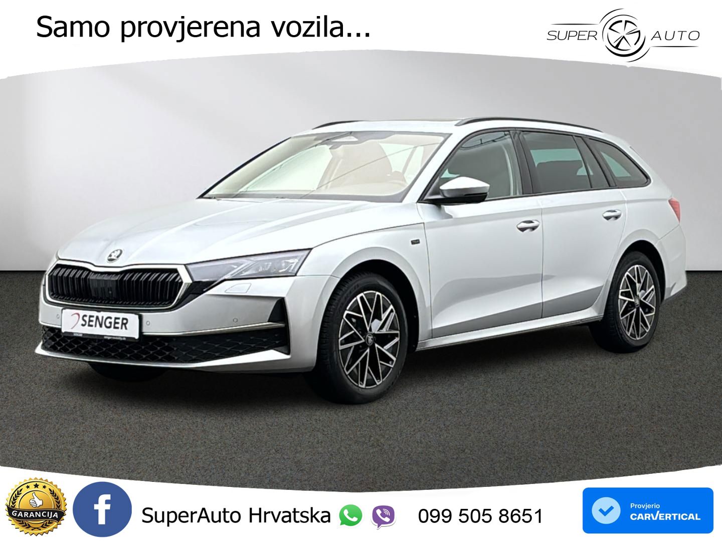 Škoda Octavia Combi 2.0 TDI (150 KS) DSG ACC+GR SJED+360+PANO